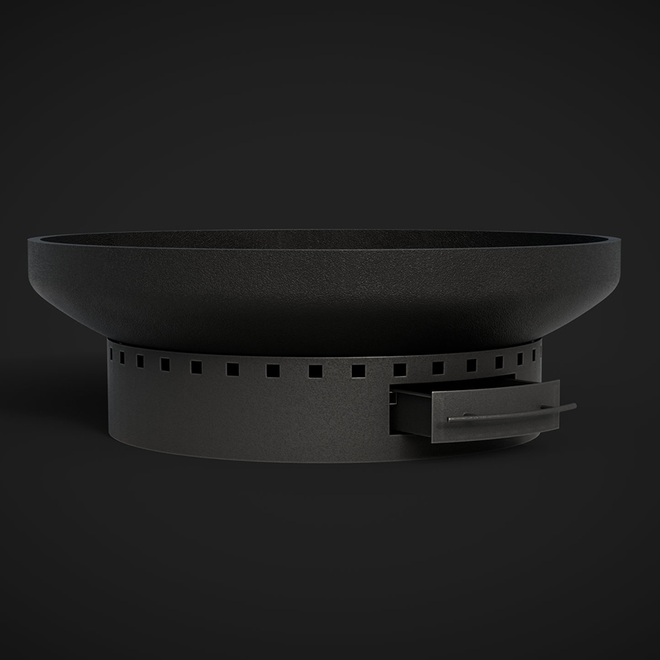 Чугунная чаша Concretika PREMIUM D80 с зольником