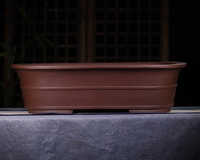 Состаренный неглазурованный горшок для бонсай высокого качества (исинская керамика) | 41.0*33.0*11.0