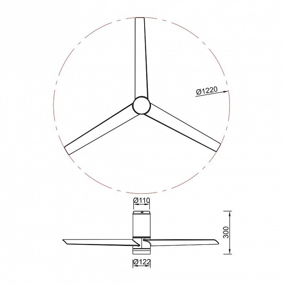 Светильник с вентилятором Mantra UP DOWN 9062