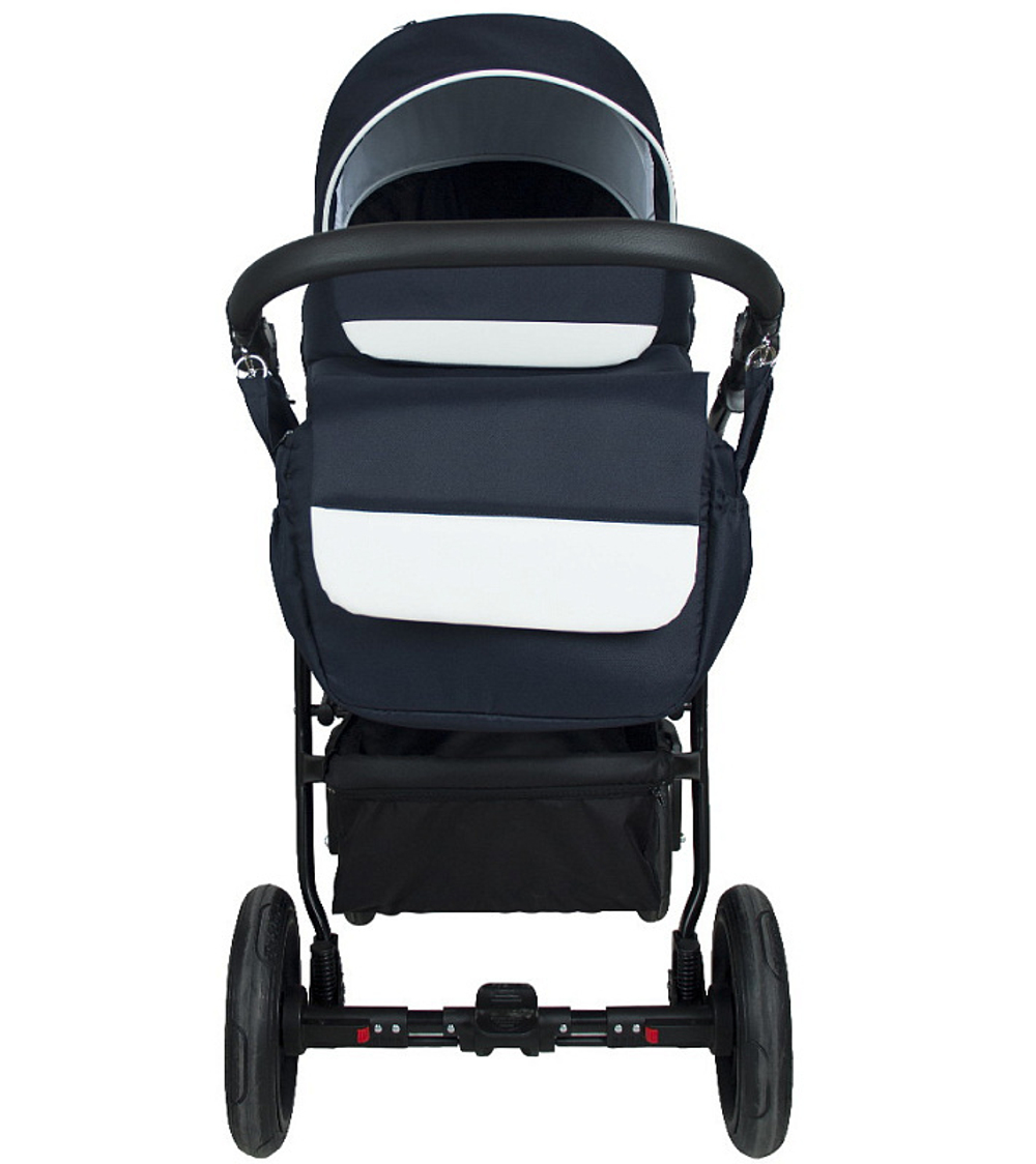 Детская коляска Alis Alvaro 2 в 1 Al 07 т.синий+белая кожа