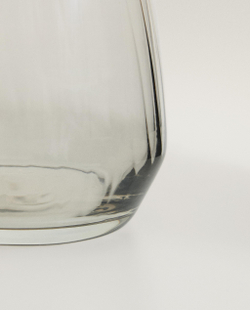 Zara Home стакан из стекла, цвет серый, 9 см
