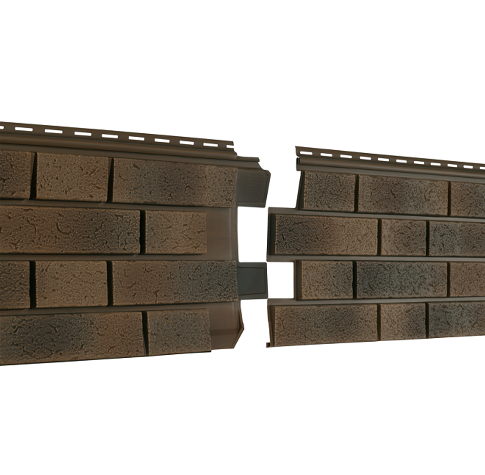 Панель фасадная Ю-Пласт Стоун Хаус S-Lock Клинкер Нордик Лава 1950х292 мм