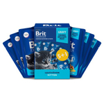 Набор паучей BRIT PREMIUM для котят цыпленок в соусе 85г 5+1