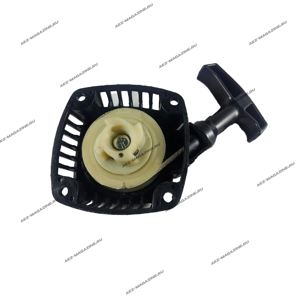 Ручной стартер для бензокос, H-26, 57мм между центрами отверстий, 4 зацепа d-29мм, крупный зуб