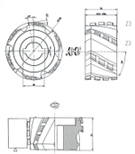 PCD фреза D.100x56x30+DKN Z=3+3 H=3 LH + RH для Brandt, SCM, IMA, Holzher