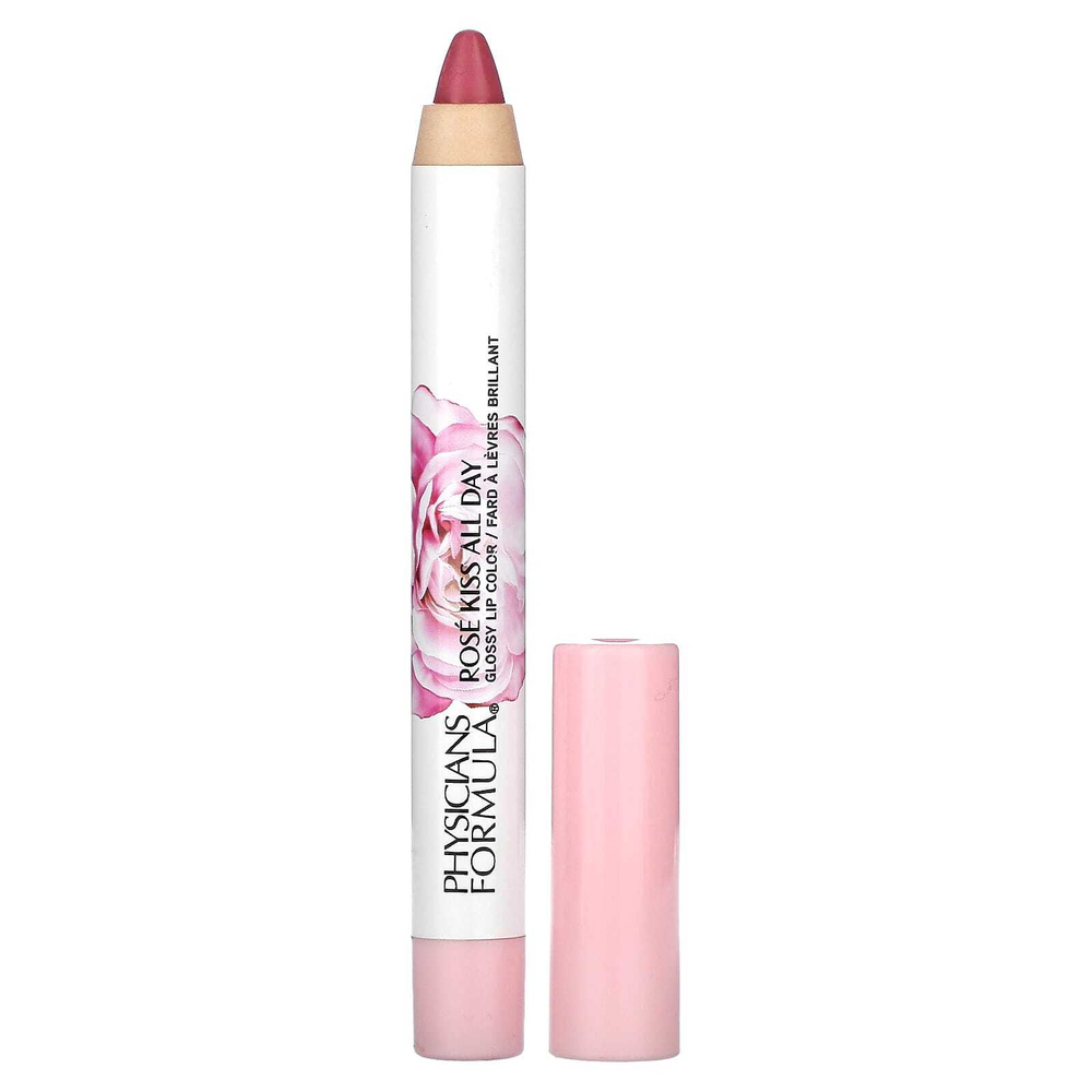 Physicians Formula, Rosé Kiss All Day, блестящая губная помада, 1711503, «слепая», 4,3 г (0,15 унции)