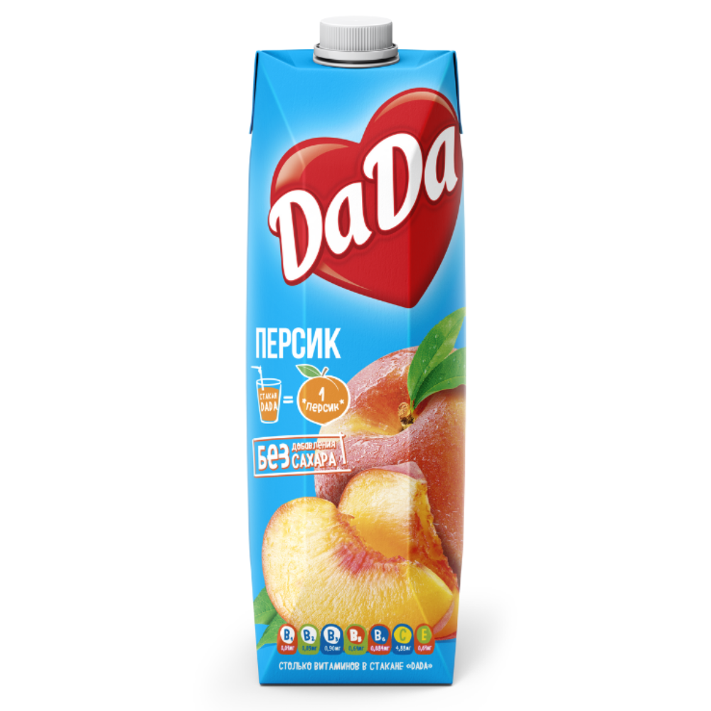 Сок натуральный Да Да персик 0.95 л т\п