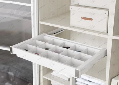 S-6715-W Ящик для аксессуаров в базу 600 мм, Starax, (560-590х475х100 мм), белая