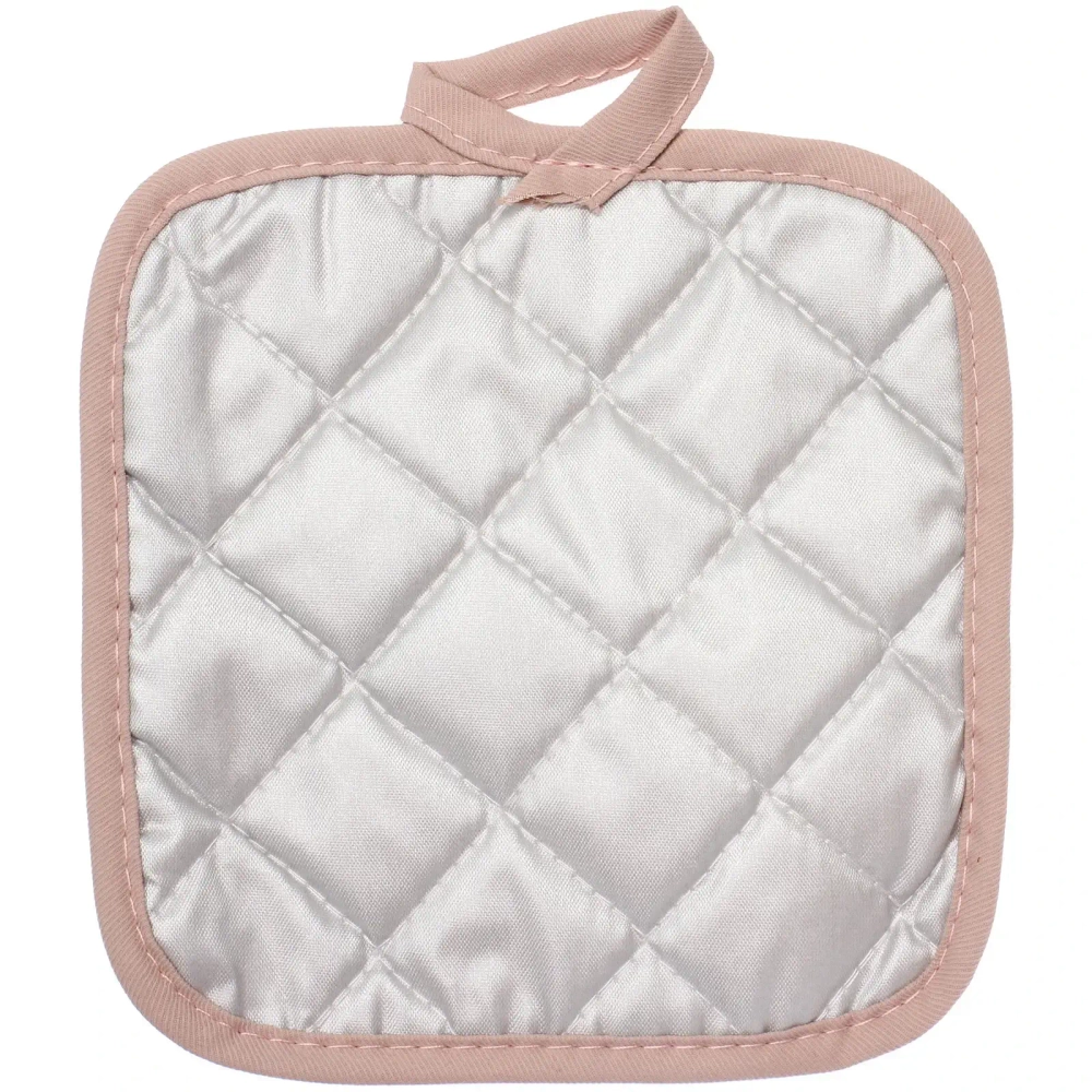 Прихватка в наборе с прихваткой-варежкой «IDEAL», цвет пудровый, 25,5*17 см, 17*17 см