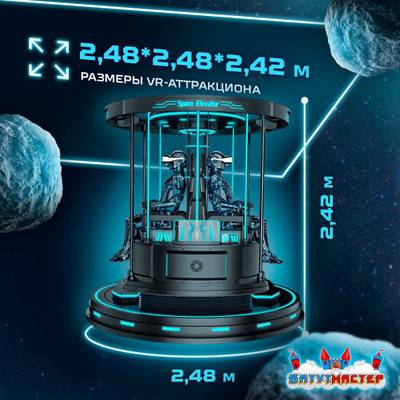 VR-аттракцион «Лифт в космос», 2,48*2,48*2,42 м