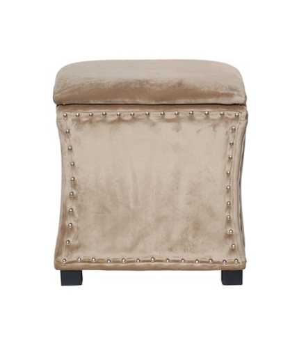 24YJ-5005-06413 Банкетка открывающаяся велюр бежевый 42*42*45см
