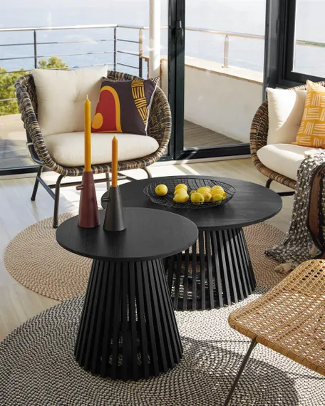 Журнальный столик Irune Ø50 см черный