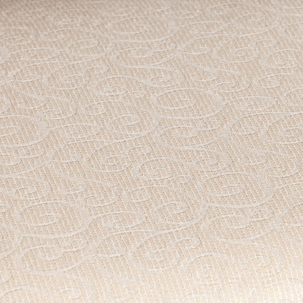 Стул - Афродита/ Aphrodite дерево гевея, 46х54х99см, Ivory white, ткань кремовая с рисунком (А04)