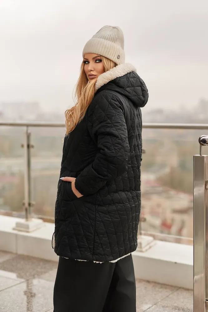 Куртка с мехом УК-1608-1 Фабрика Моды