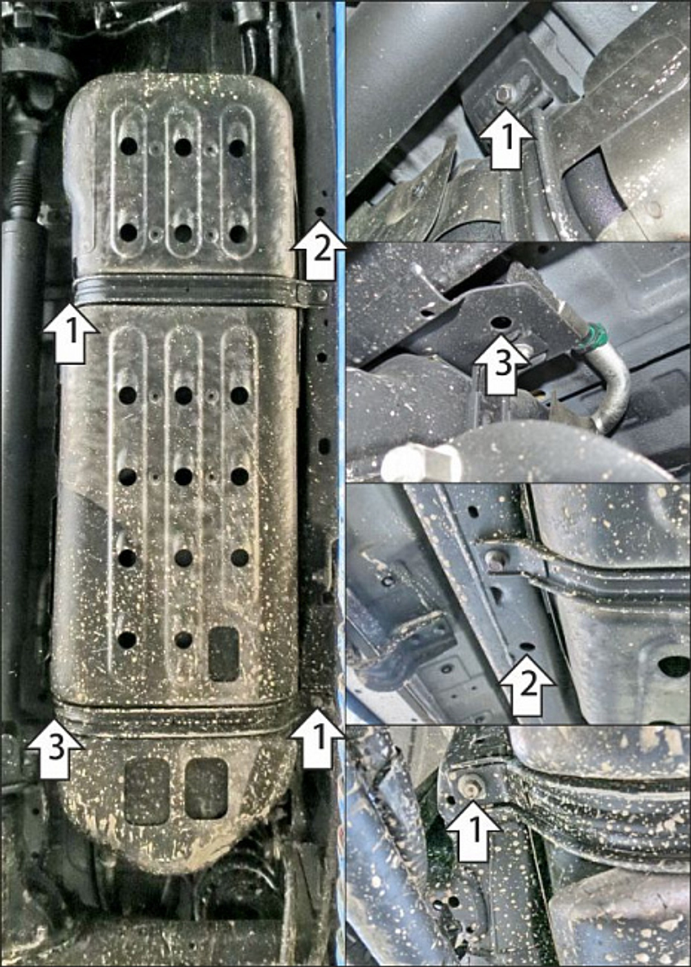 Защита топл. бака. 2 мм, Сталь. для Haval H9 2024-н.в., Motodor.73111