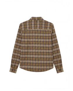 Рубашка в клетку с ремнем воланом
