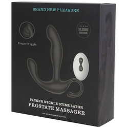 Массажер простаты с вибрацией и эффектом фингеринга с пультом ДУ SW1064