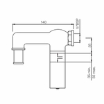 Jaquar, встраиваемая часть крана для раковины ALD-CHR-441