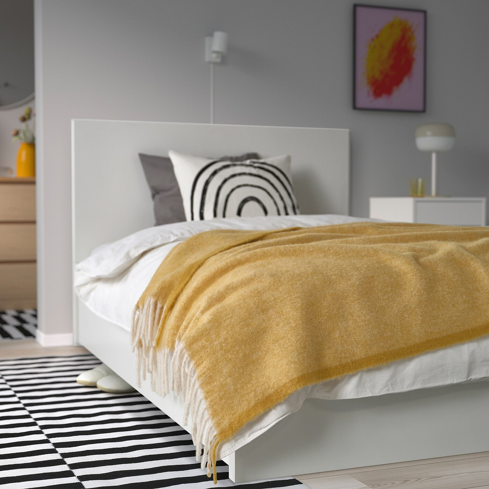 IKEA KLIPPOXEL  (ИКЕА КЛИППОКСЕЛ)  -  Одеяло, бежево-желтое, 130x170 см