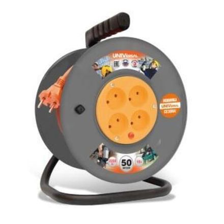 Удлинитель катушка "UNIVersal" ВЕМ-250 термо ПВС 2*1 4гн. 40м