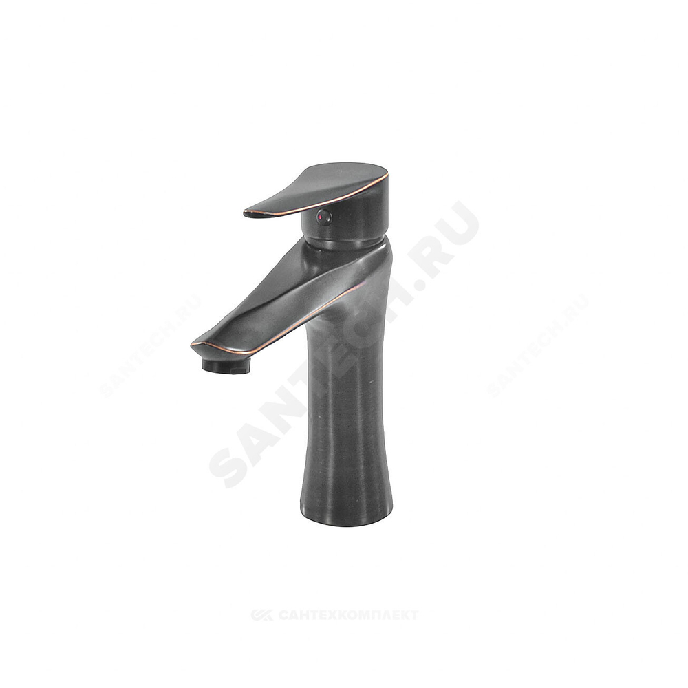 Смеситель для умывальника одноручный STEEL BLACK Профсан PSM-301-5