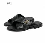 Шлепанцы Zilli из кожи крокодила, арт. 74503