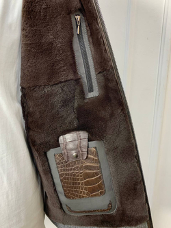 Куртка Brunello Cucinelli вставки из кожи крокожила