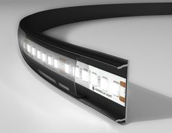 Ambrella Алюминиевый профиль накладной гибкий 18*4 для светодиодной ленты до 15мм Alum Profile GP1600BK/BK