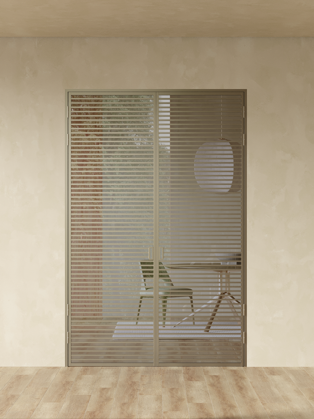 Распашная алюминиевая перегородка Minoli 15