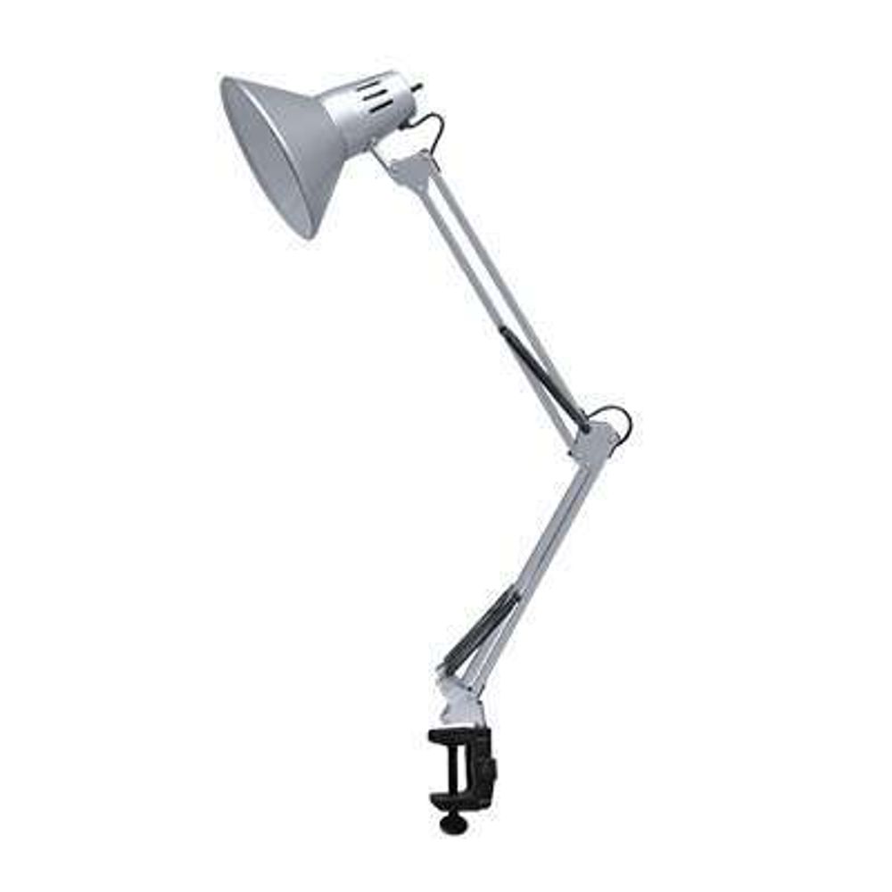 Светильник настольный СНС 13С 60Вт E27 230В под лампу на струбцине серебр. (кор.) IN HOME 4690612012889 Светильник настольный СНС 13С 60Вт E27 230В под лампу на струбцине серебр. (кор.) IN HOME 4690612012889