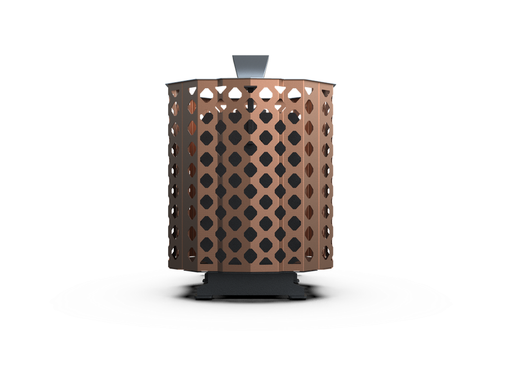 Банная печь Душа- 15 Сетка Ремейк Закрытая Каменка стекло