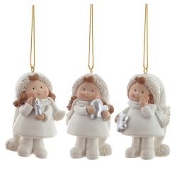 GAEM Фигурка декоративная подвесная "Девочка", L4 W3,5 H6,5 см, 3в.