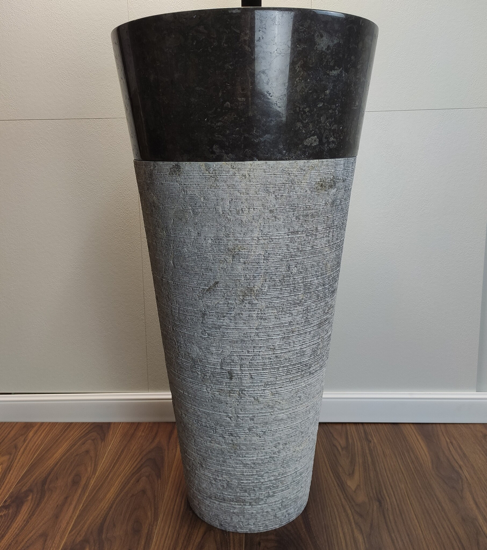 Раковина напольная из мрамора Grey/Black ON-61350 (45*45*90)