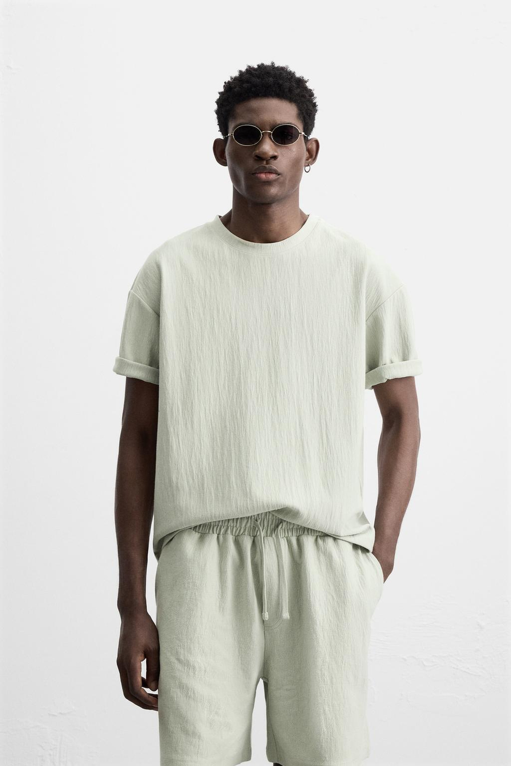 Футболка relaxed fit из рельефной ткани