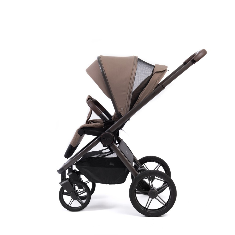 Коляска 2 в 1 Peppy Monaco thermo Mocca (кофе), рама серо-коричневая
