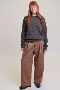 Свитер из шерсти темно-серый