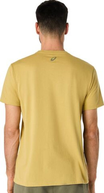 Мужская теннисная футболка Asics Chest Logo Short Sleeve - lemongrass
