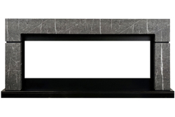 Каминокомплект Lindos 60 SFT - Серый мрамор с очагом Vision 60 LED