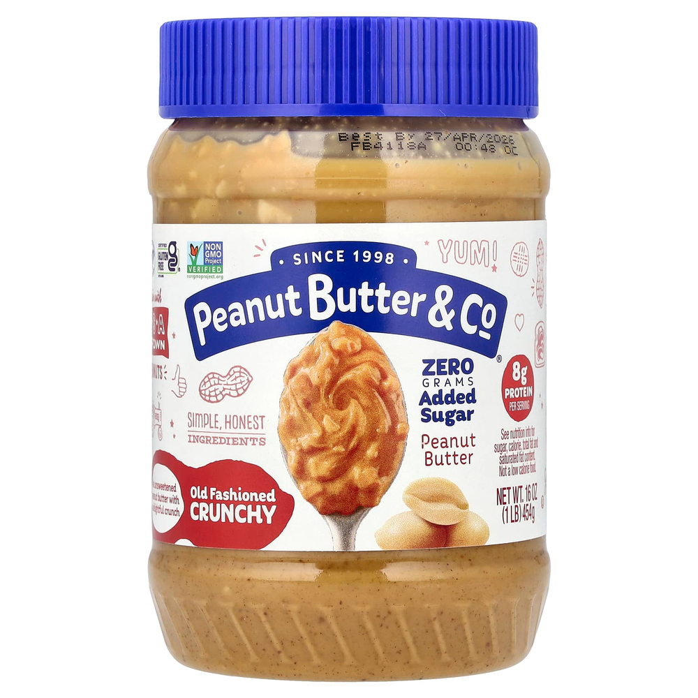 Peanut Butter & Co., арахисовая паста, классический рецепт с хрустящими кусочками арахиса, 454 г (16 унций)