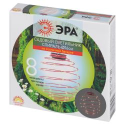 ERASF024-28 ЭРА Садовый подвесной светильник Спираль на солнечной батарее, 16 см