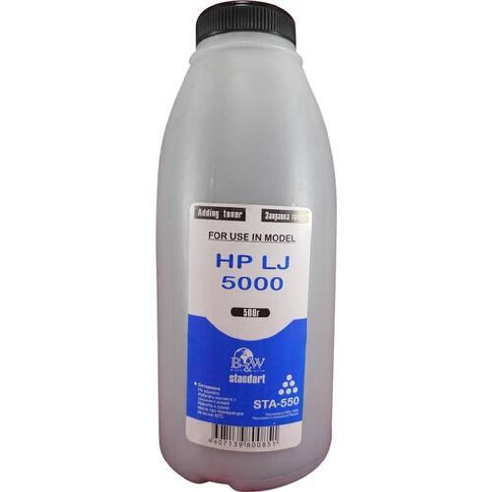 Тонер для картриджей HP C4129X, Canon EP-65 (500г) Black&amp;White Standart Россия