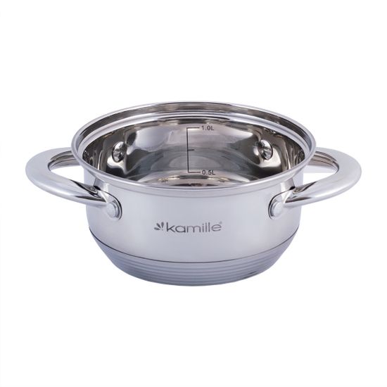 Кастрюля 1,1 л. из нержавеющей стали Kamille KM-5770