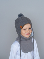 шапка на завязках для мальчика