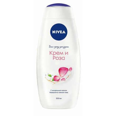 Гель-уход для душа Nivea Крем и Роза 250 мл