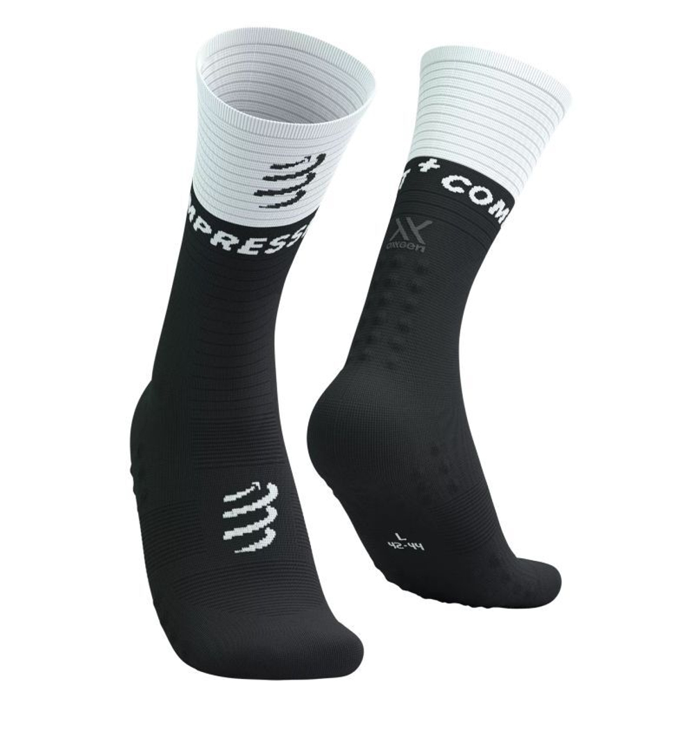 Теннисные носки Compressport Mid Compression v2.0 1P - black/white