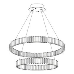 Citilux Чезаре CL338281 LED Люстра хрустальная с пультом Хром
