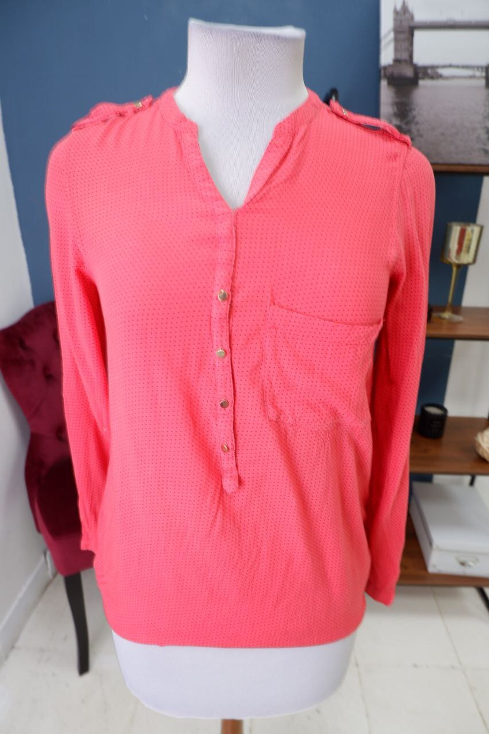 Блузка Zara в горошек 42 размер