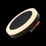 ST104.402.06 Светильник встраиваемый Черный LED 1*6W 3000K 468Lm Ra&gt;80 120° IP20 D110xH20 170-240V