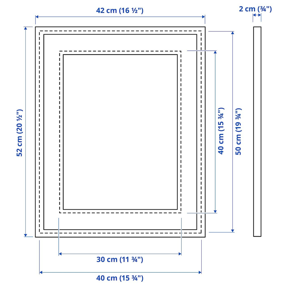 IKEA KNOPPÄNG  (ИКЕА КНОППÄНГ)  -  Рамка, белая, 40x50 см