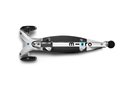 Самокат Micro Кикборд Компакт серебристый с ручкой 2 в 1 (PA)